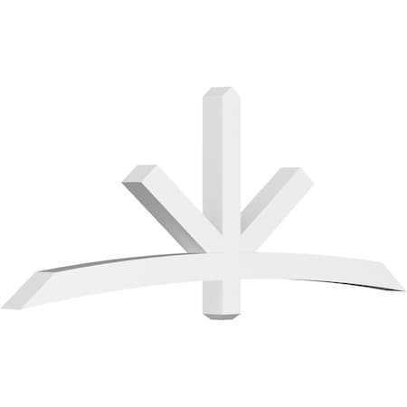 Ekena Millwork Alberta Architectural Grade PVC Gable Bracket, 84"W x 31 1/2"H x 4"D x 4"F, 9/12 Pitch GBP084X32X0404ALB00